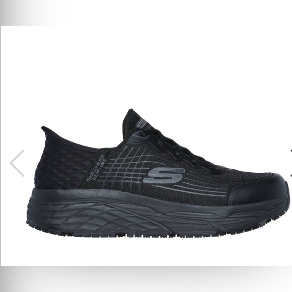 SKETCHERS HANDS FREE SLIP INS RF WORK MAX CUSHIONING ELITE BLACK 10.5 NEW - Picture 1 of 10